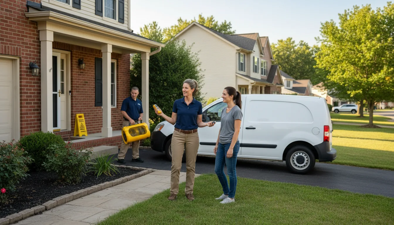 Residential water damage restoration in Inavale, NE